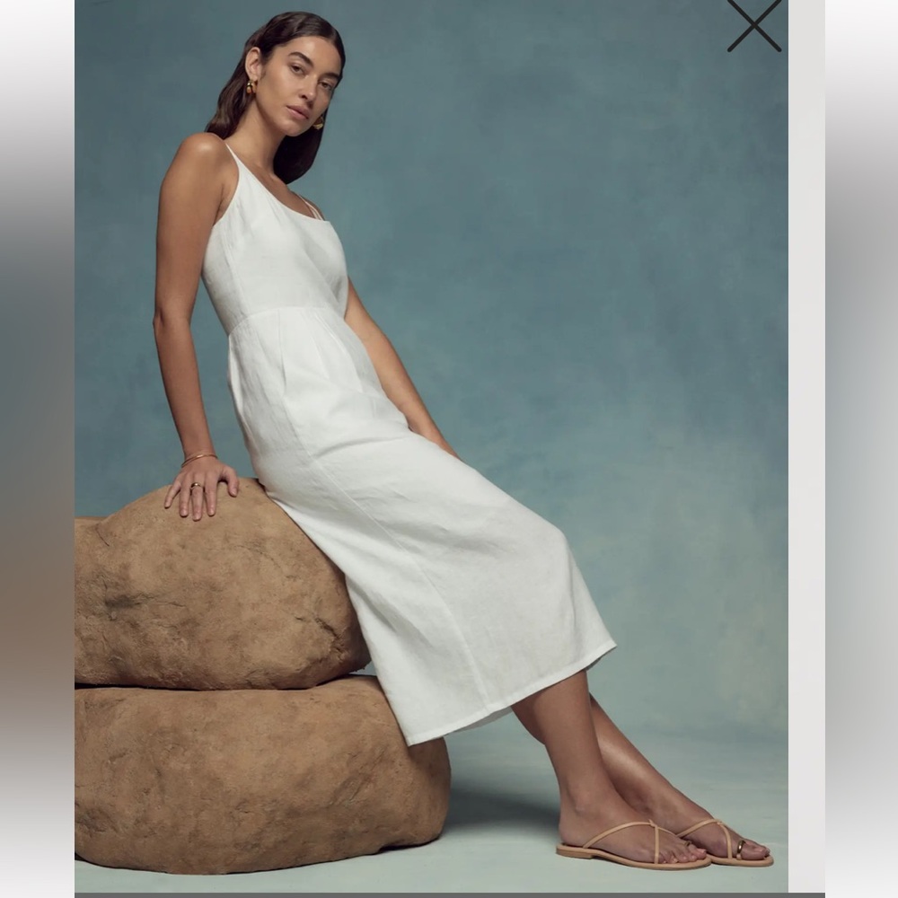 Quince 💯 European White Linen Dress 👗